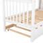 Lit simple superposé au dessus d'un lit gigogne avec rangement en pin blanc, largeur de 42,3 po et structure en pin