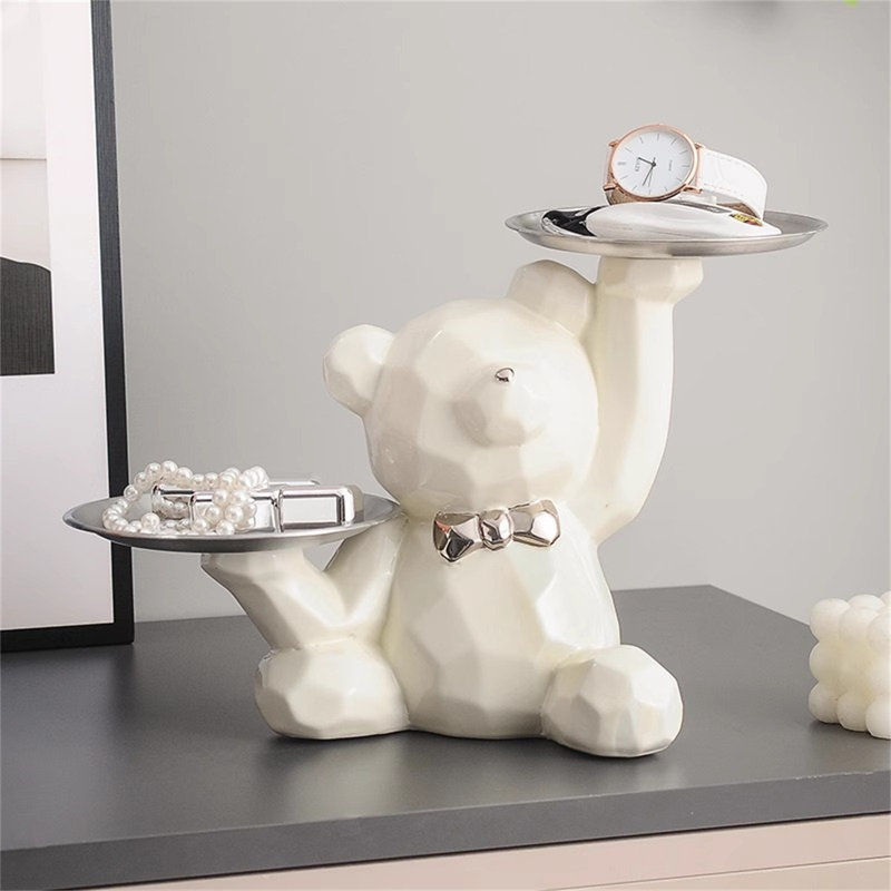 Key Storage Ornament, White