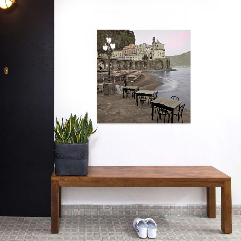 Atrani Caffe 5, art de l'architecture côtière, H 32 po x l 32 po