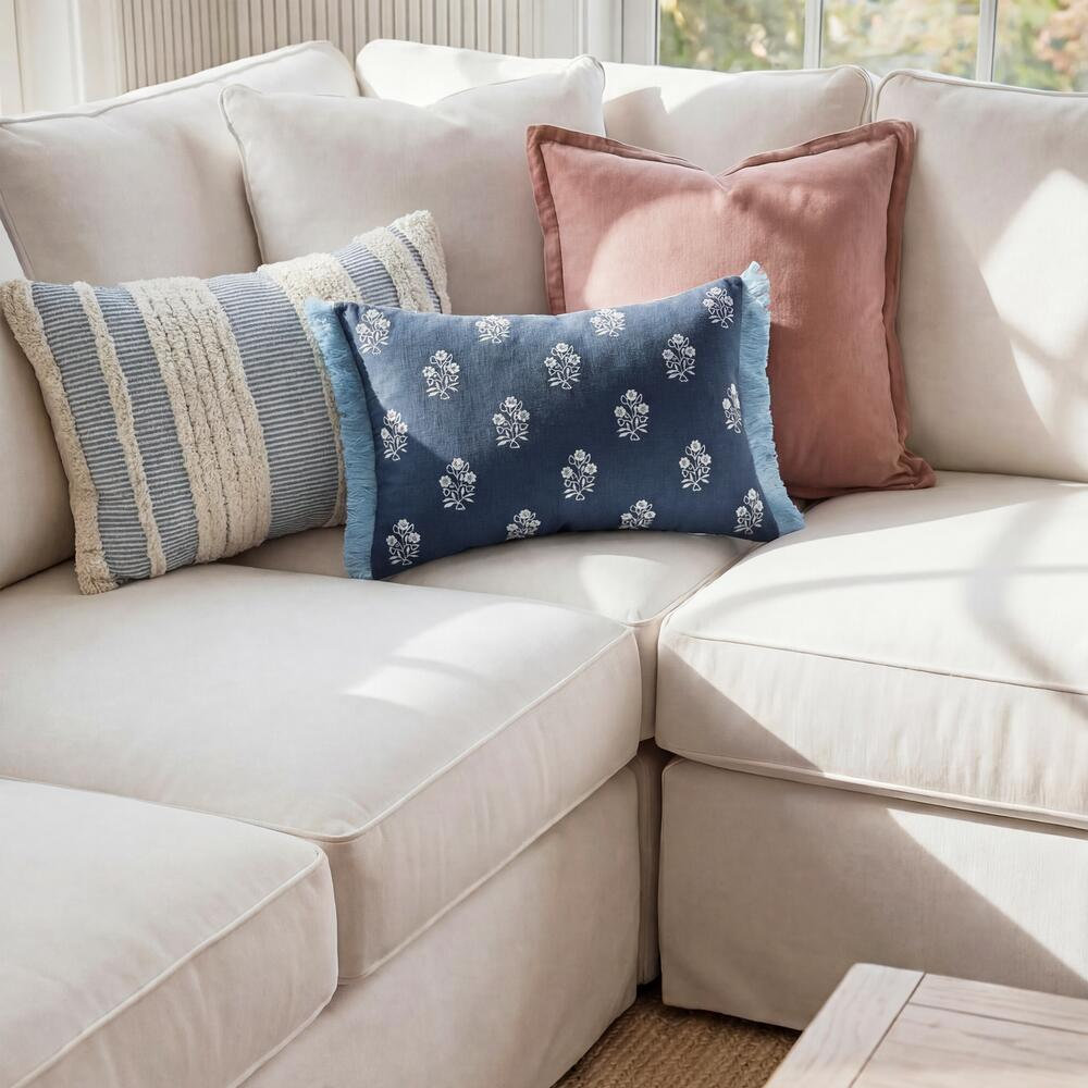 Conradina Slipcovered L-Sectional, Bayou Off White Canvas, Left Hand Facing
