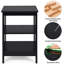 3-Tier Wooden End Table with Side Bars-1490329199