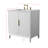 Lissandra 30" Single Bathroom Vanity In White With Engineered Stone Top