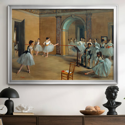 «The Dance Foyer at the Opera», rue Le Peletier-Edgar Degas - Encadré mat et encadré sous verre acrylique