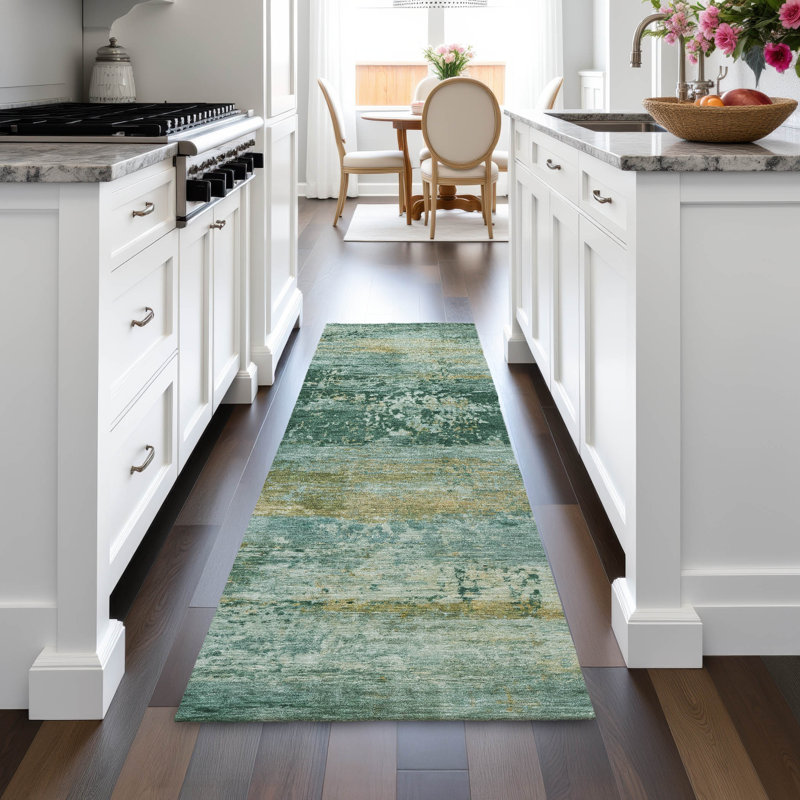 Machine Washable Indoor/Outdoor Meredith ACN2146 Abstract Rug, Runner 2'3" x 7'6"