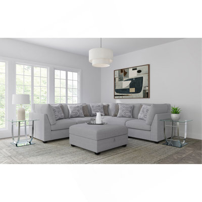Lafayette Grey 6-Piece Upholstered Sectional Sofa