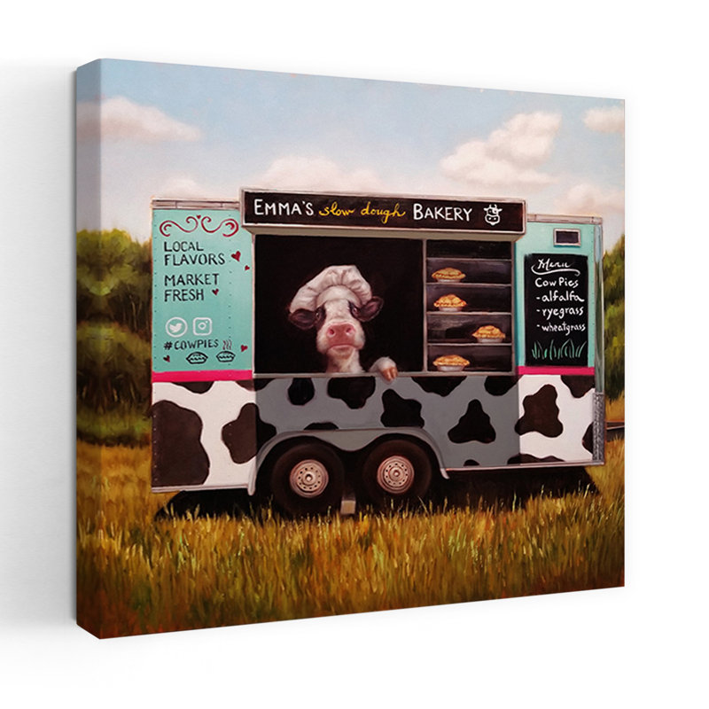 Cowpies Cow Art contemporain, art urbain, H 18 po x l 18 po