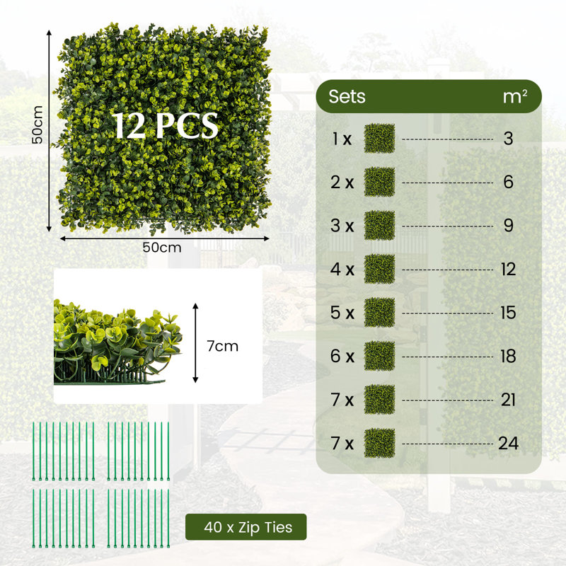 50 cm H Faux Grass Plant