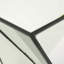 Table d'appoint géométrique à miroir, argent, design durable et transparent, moderne, chic, idéale pour la chambre à coucher, le bureau et le salon 13,75 po x l 13,75 po x H 25,6 po