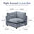37.4" Heffernan Accent Chair Modular Sectional Sofa-118025939
