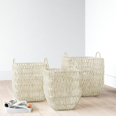 Ensemble de paniers en tissu 3 pièces