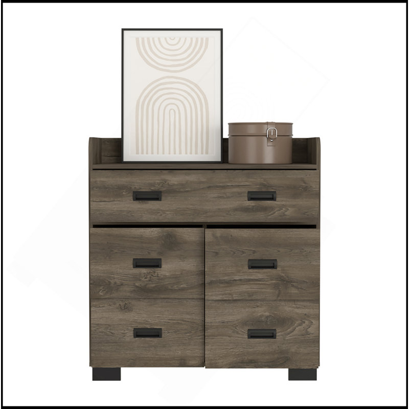 Commode Waporan, chambre à coucher, Marron foncé