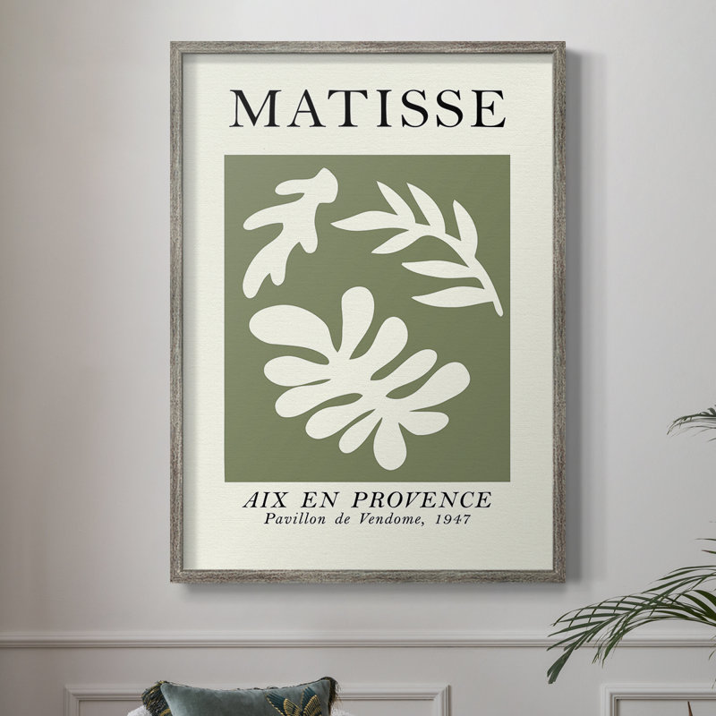 Matisse CCL XXIX, reproduction encadrée - bois massif, Vintage Silver, H 21 po x l 17 po