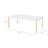 White & Gold Finish Coffee Table