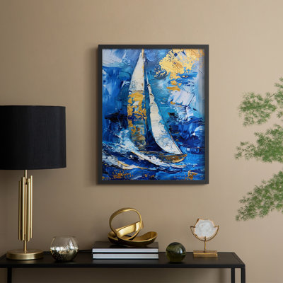 NAUTICAL Series CLxxxix - reproduction encadrée de qualité supérieure - prête à être accrochée - aucun clou requis