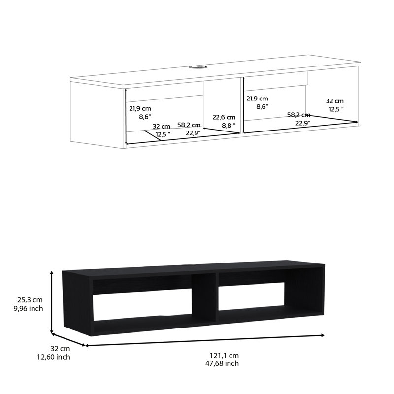 Cortlen Unfinished Entertainment Centre for TVs up to 70"