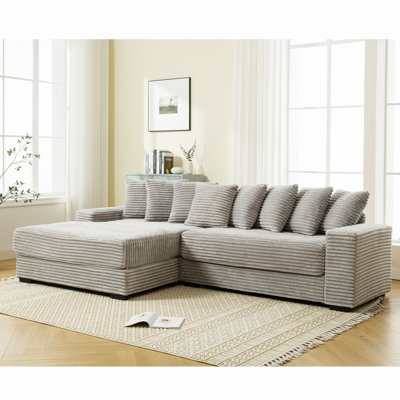Zinia Upholstered 111'' Sofa & Chaise