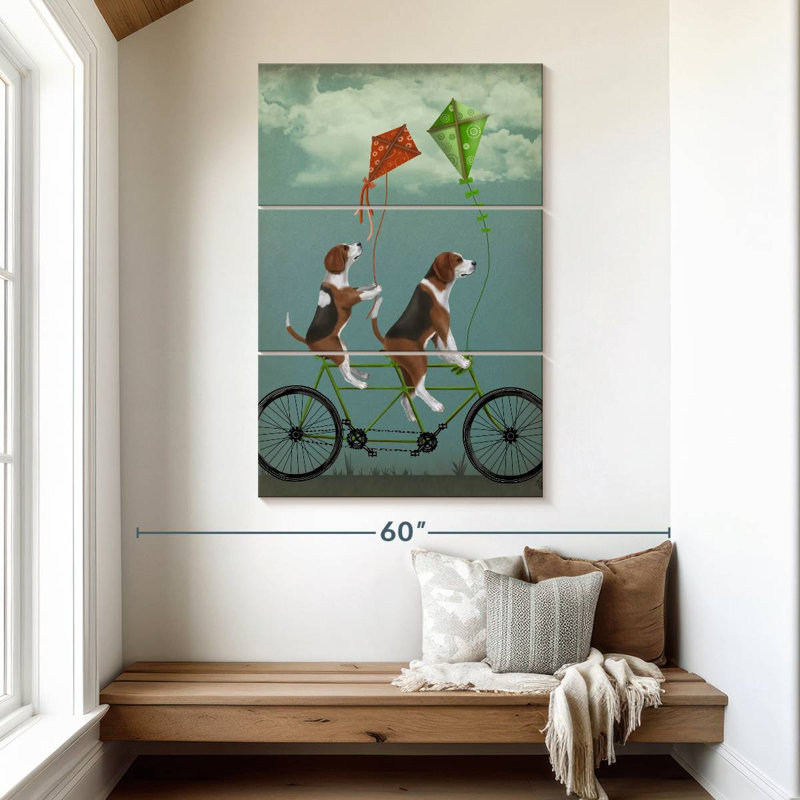 Beagle Tandem, 50" H x 32" W
