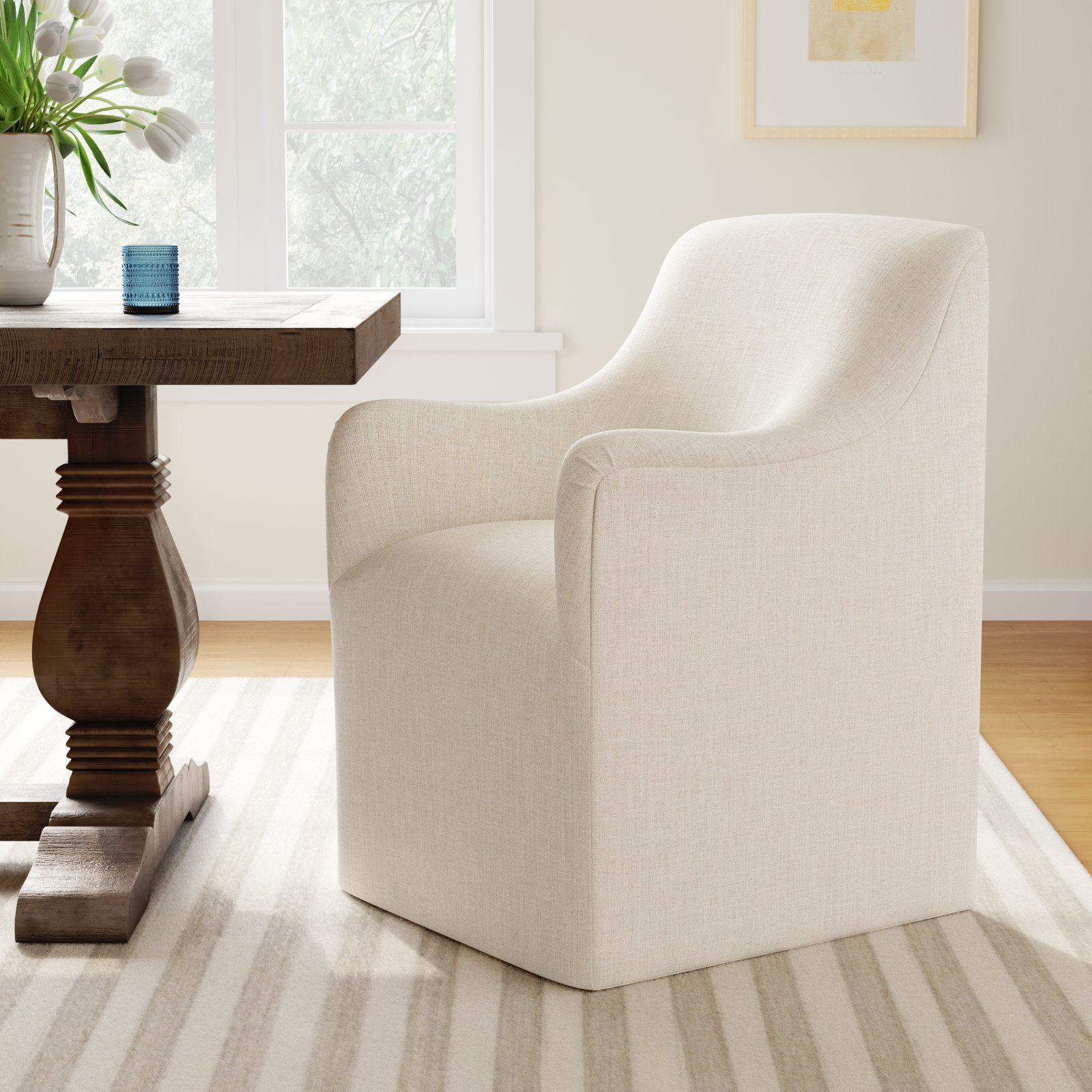 Howth Armchair, Classic Talc Linen