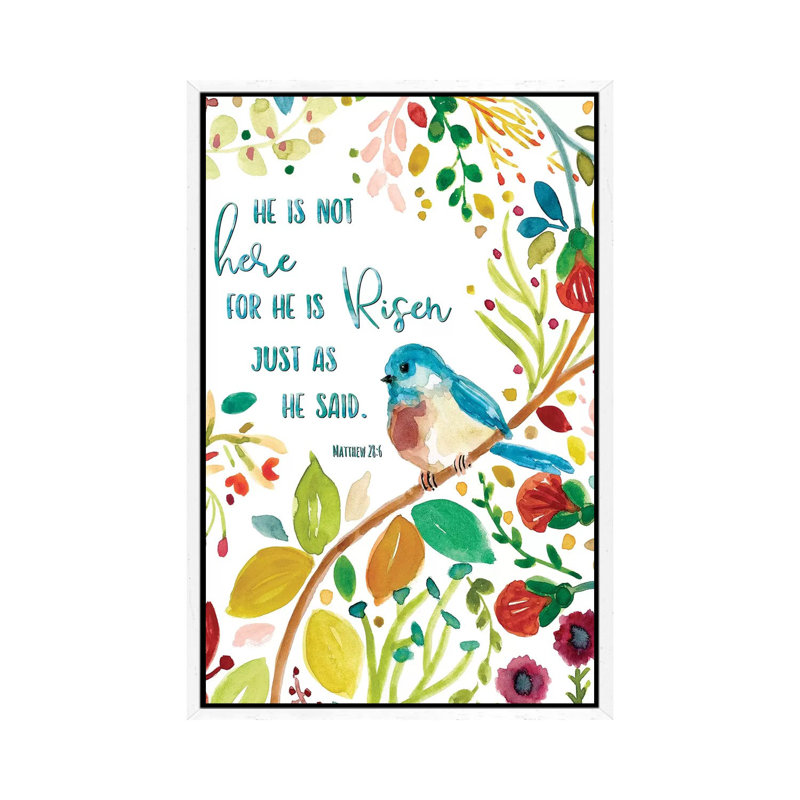 He Is Risen by Carol Robinson - Print on Canvas, 66.04 cm H x 45.72 cm W, White Framed
