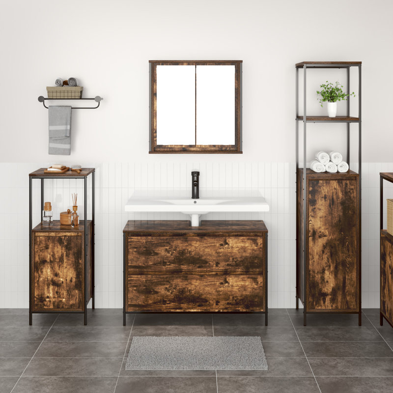 Bathroom Furniture Suite, Smoked Oak