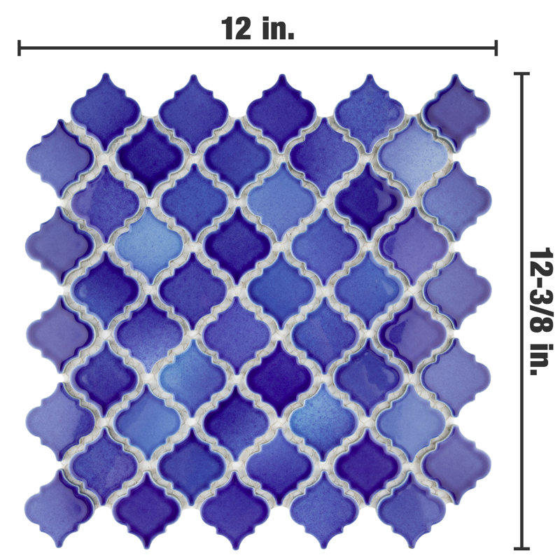 Carreau de mosaïque de porcelaine pour plancher et mur 12-3 / 8 "x 12-3 / 8" Hudson Tangier, Niagara