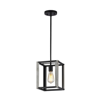 Dantuono 1 - Light Black/Wood Color Kitchen Island Pendant