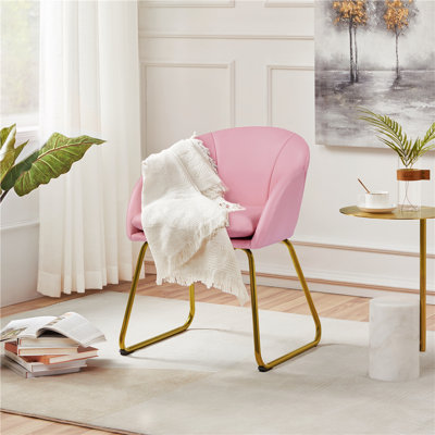 Fauteuil rembourré en velours capitonné Fitchburg