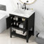 Meuble-lavabo de salle de bain avec lavabo en céramique et tablette ouverte-1852168889