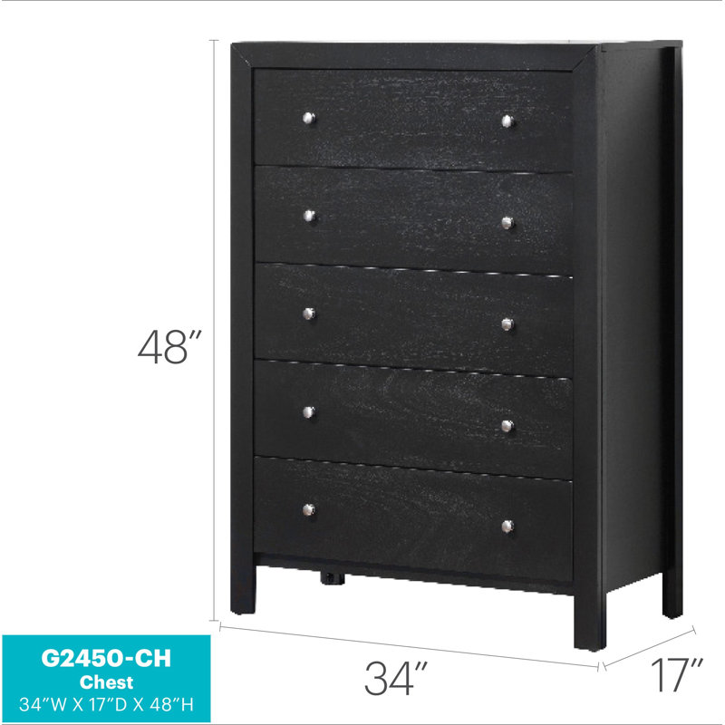 Commode Burlington G2450-CH, Noir
