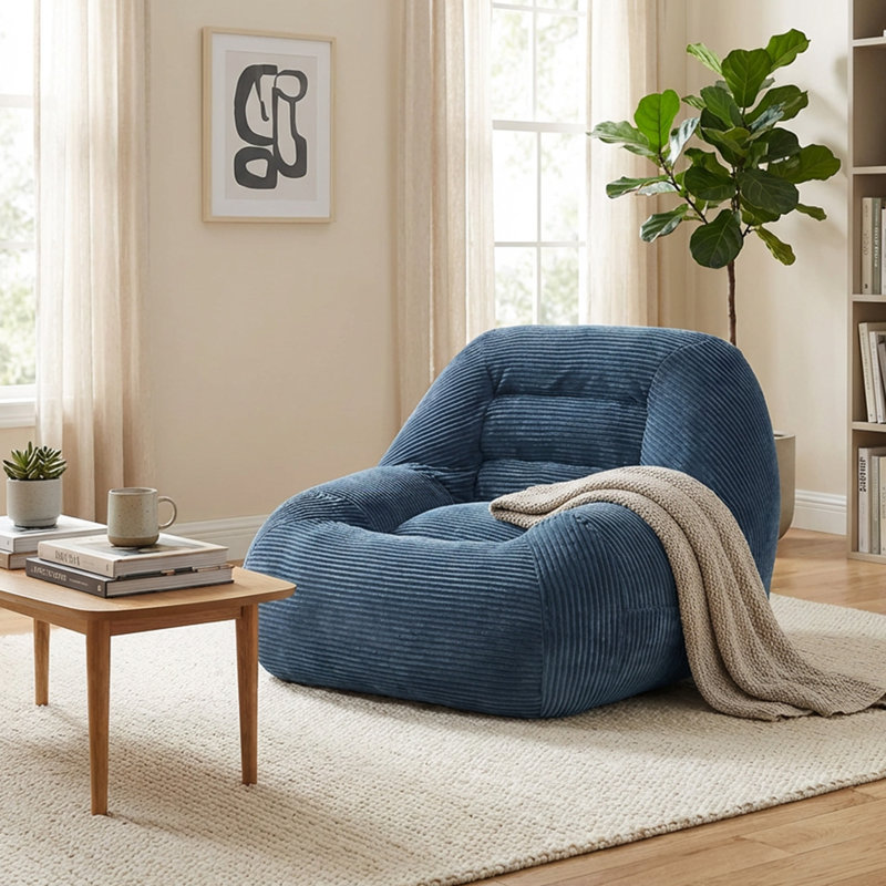 Adult Bean Bag Chair,ergonomically Designed Comfort, Offering Good Support For Back, Neck, Head, Providing Relaxing Experience,bedrooms, Living Room, Dorm. Perfect For Reading, Gaming, Lounging, Spending Time With Family,no Assembly Required.
