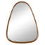 Miroir mural irrégulier 30 po x 38 po avec cadre en bois, entrée de salle de bain de salon, design minimaliste, bords incurvés doux, cadre en pin à 25% pour chambre et miroir de style