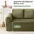 Boneless Cloud Compression Convertible Floor Sofa Bed, High-Density Sponge & Corduroy Fabric Futon Loveseat-1290771574-1288334698