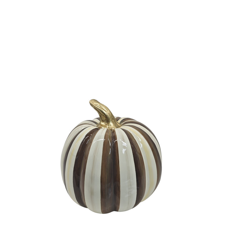 Chocolate Stripe Medium Pumpkin, Chocolate