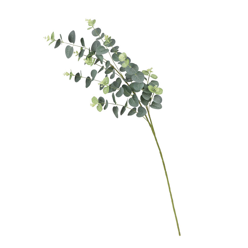 Ensemble de 3 branches d'eucalyptus artificiel, Vert givré
