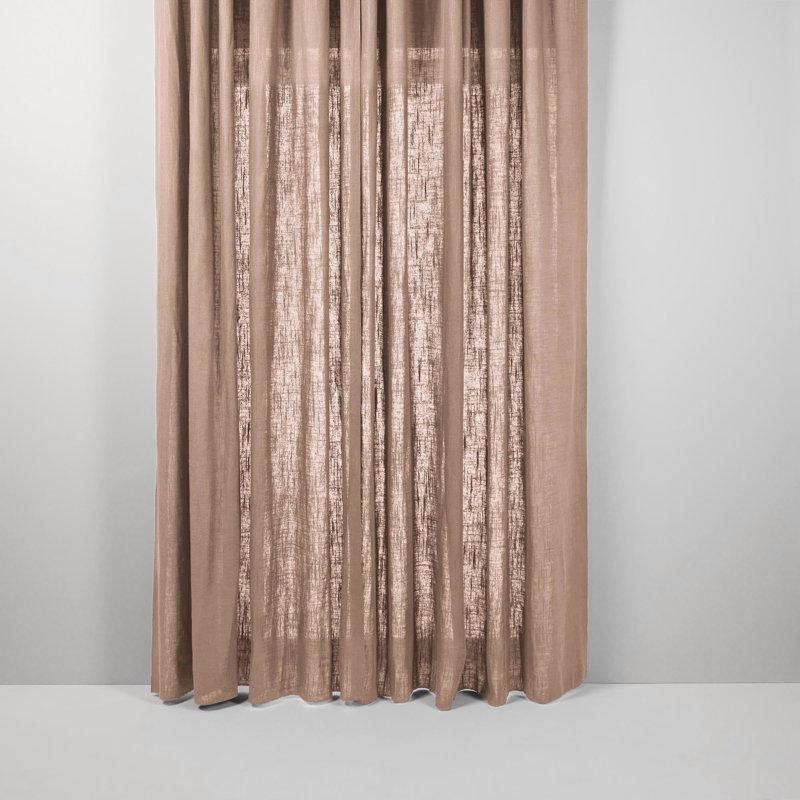Bellavista Semi Sheer Curtain Single Panel, 200 x 280cm, Light Beige