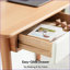 Bureau à domicile compact en bois massif 47 po, hêtre importé européen avec 2 tiroirs, durable et polyvalent