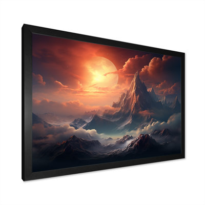 Paysage lunaire de montagne II - Art mural paysages spatiaux