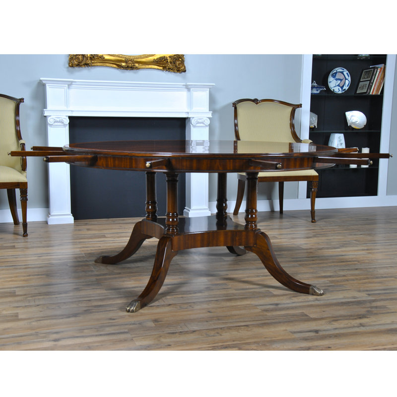 84'' L Round Solid Wood Breakroom Table