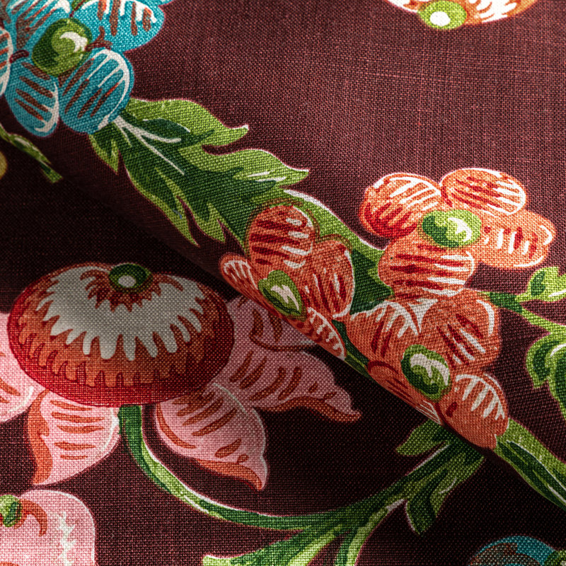 Le Brun 100% Linen Fabric, Aubergine