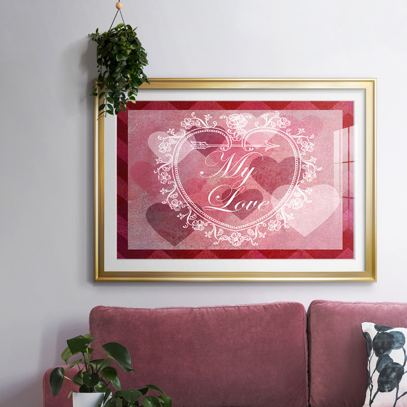 " Diy Love Collection A ", Gold, 15" H x 21" W x 1.5" D