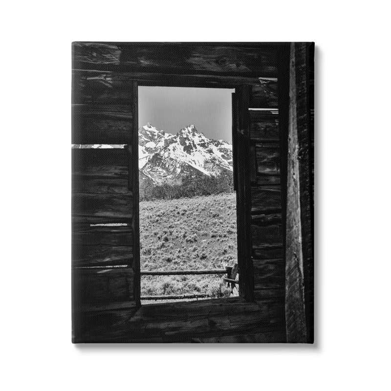 «Millwood Pines Mountain in Cabin Window» par Daniel Sproul, H 40 po x l 30 po x P 1,5 po