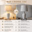 Lampes de table vintage en céramique de style ferme de 25 pouces avec abat-jour en lin, ampoules DEL incluses (ensemble de 2)