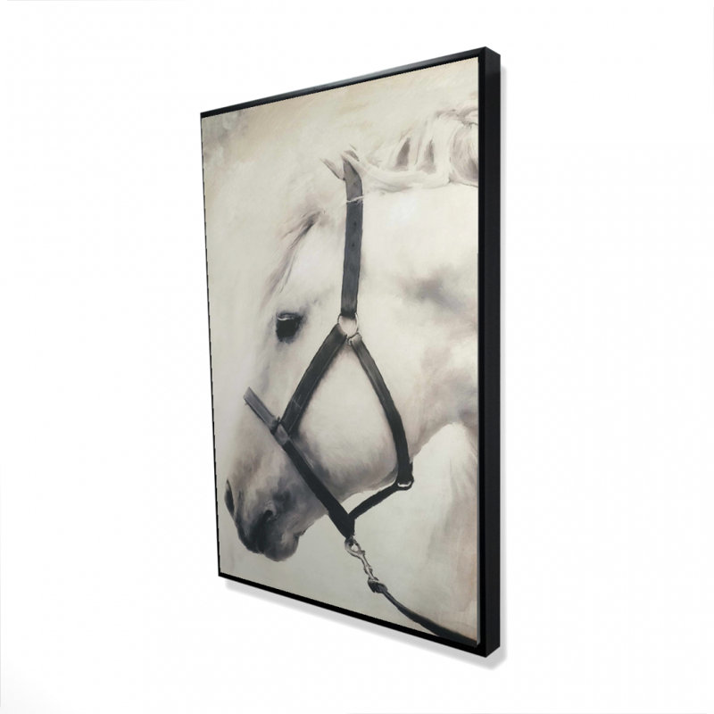 "Darius le cheval blanc", H 36 po x l 24 po