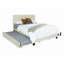 Lit gigogne escamotable beige avec rangement et tiroir