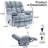 40.55'' Wide Oversized Recliner, Manual Recliner Adults Soft Overstuffed Arms And Back,Velvet Recliner Chair,BigRecliner Chairs for Adults 400LBS, Extra Wide Recliners, Large Recliner Chair for Living Room, Bedroom (set Of 2)-Blue-102834094