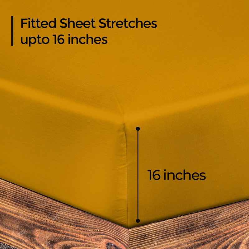 Royale Linens 300 Thread Count 100% Long Staple Combed Cotton Flat Sheet - Super Soft - Top Sheets - Flat Sheet Sold Separately - Breathable, Cool & Crisp Percale Sheets Only 