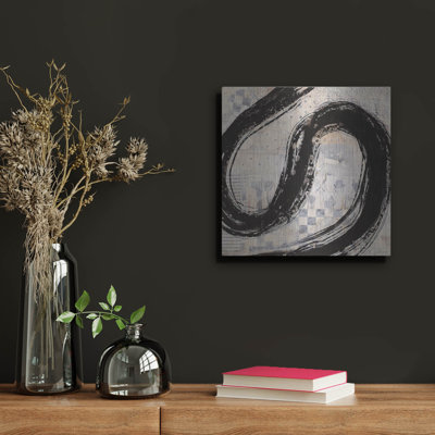 'Brushstroke No. 10' by Karen Lehrer Metal Wall Art, 12" x 12"