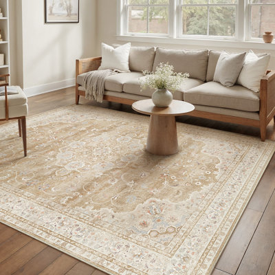 Haven Classic Persian Style Area Rug in Light Brown