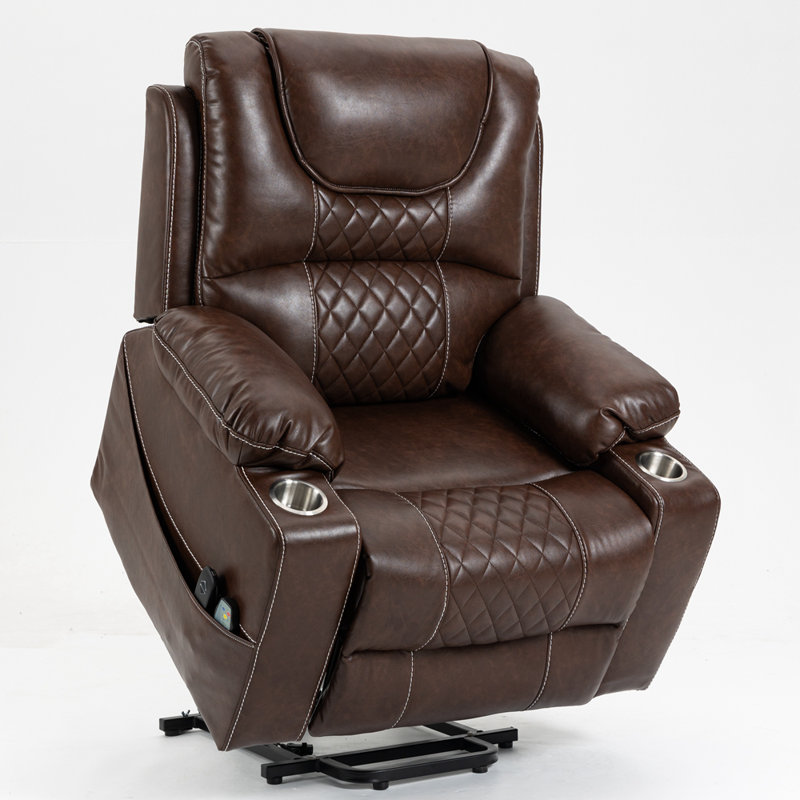 Motor Lift Recliner with Multi-Function Massage, Dark  Brown