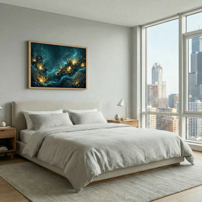 Oceanic Glow Canvas Wall Art Set Of 1